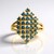 Anello in argento con Diamante Blu I2