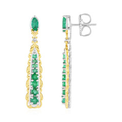 Sambia-Smaragd-Silberohrringe (Gems en Vogue)