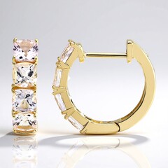 Orecchini in oro con Topazio Rosa (de Melo Gold)