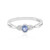 Blauer Ceylon-Saphir-Silberring
