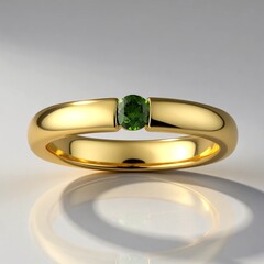 Anello in oro con Diamante Verde VS1