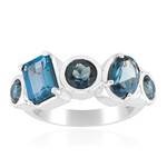 Anello in argento con Topazio Blu Londra (Pallanova)