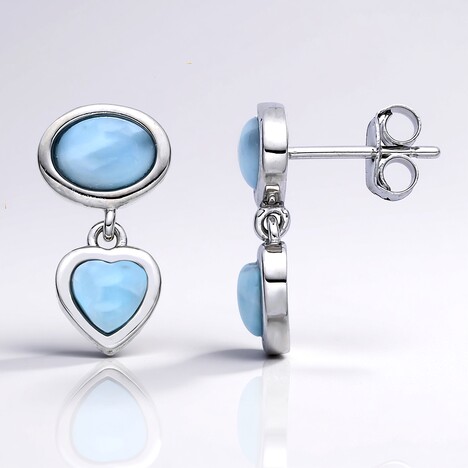 Orecchini in argento con Larimar