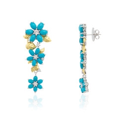 Boucles d'oreilles en argent et Turquoise Sleeping Beauty (Dallas Prince Designs)