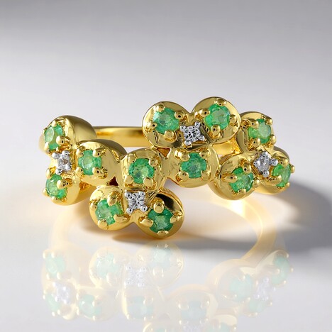Anello in argento con Smeraldo Zambia