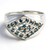 Anello da uomo placcato in platino con Diamante Fancy