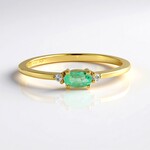 Anello in argento con Smeraldo Colombiano