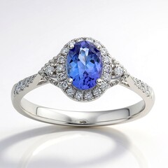 Anillo en oro con Tanzanita AAA