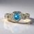 Anello in argento con Topazio Blu Svizzero (M de Luca)