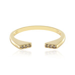 I3 Champagner-Brillant-Silberring