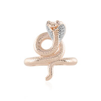 Roter I2 Diamant-Silberring