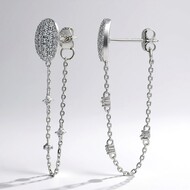 Pendientes en plata con Zircón (Adela Silber)