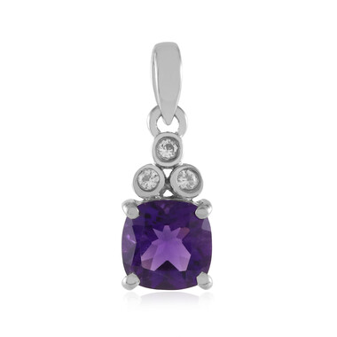 Sambia-Amethyst-Silberanhänger