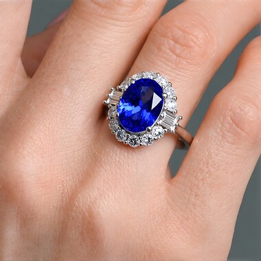 Anillo en oro con Tanzanita AAA (CIRARI)