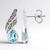 Orecchini in argento con Topazio Blu Cielo (Annette classic)