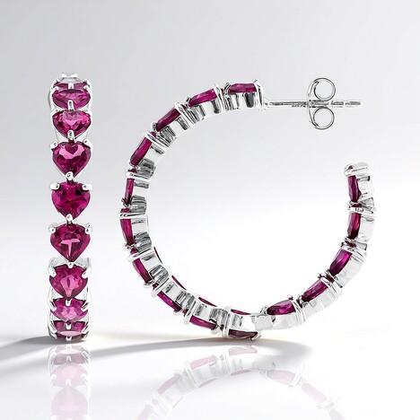 Orecchini in argento con Rodolite