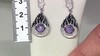 Pendientes en plata con Charoita