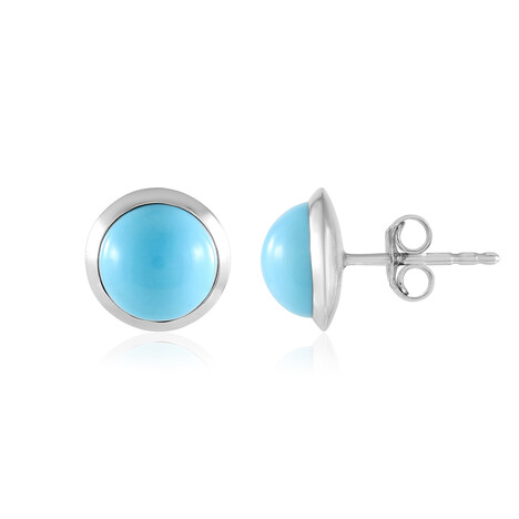 Zilveren oorbellen met Sleeping Beauty Turkooisen (de Melo Essence)