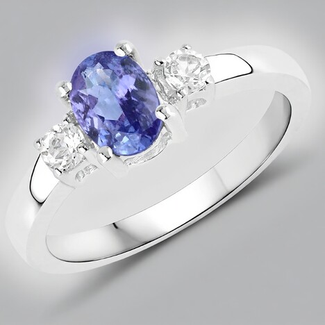 Anello in argento con Tanzanite
