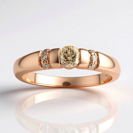 Anello in oro con Diamante Rose de France VS1 di Argyle (Annette)