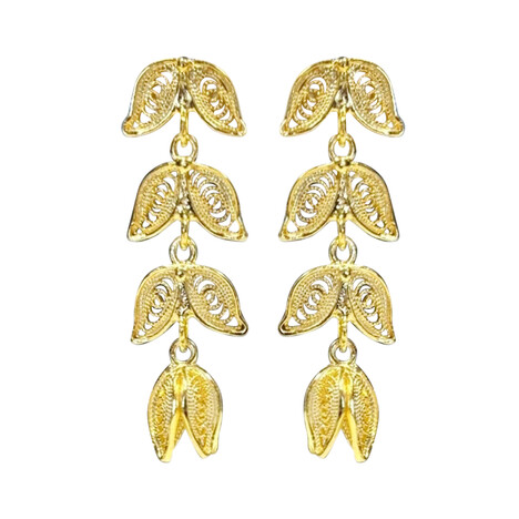 Pendientes en plata (Joias do Paraíso)