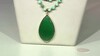 Zilveren halsketting met een Groene onyx (Adela Silber)