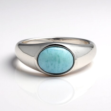 Anello in argento con Larimar