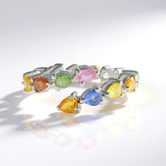 Anello in argento con Zaffiro Blu