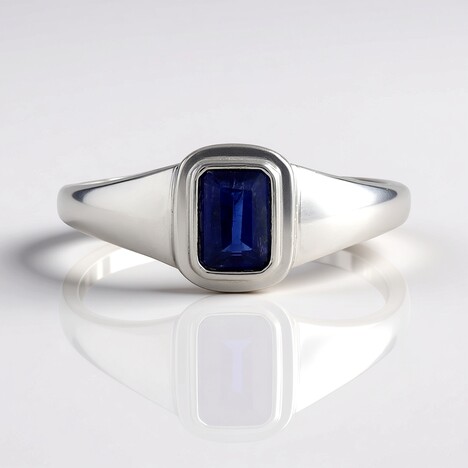 Bague en argent et Kyanite du Népal