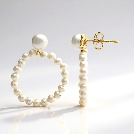 Orecchini in argento con Perla d'Acqua Dolce Bianca (TPC)