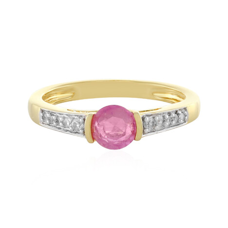 Anillo en plata con Zafiro rosa de Madagascar