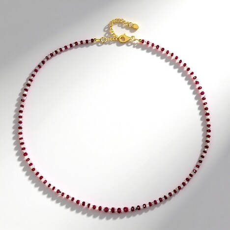 Collier en argent et Rubis de Madagascar
