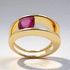 Anello in oro con Rubino del Madagascar (de Melo Gold)