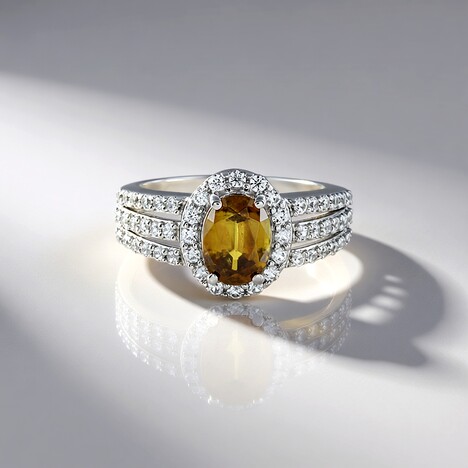 Anello in argento con Sfene