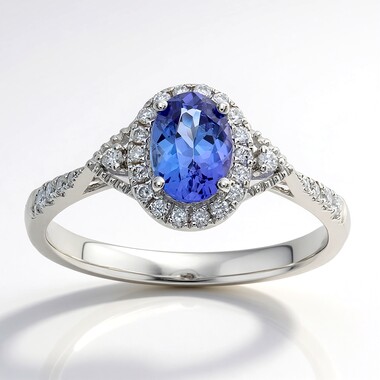 Anillo en oro con Tanzanita AAA (CIRARI)