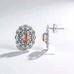 Orecchini in argento con Rodocrosite (Desert Chic)