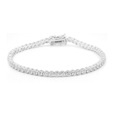 Zilveren armband met zirkonen