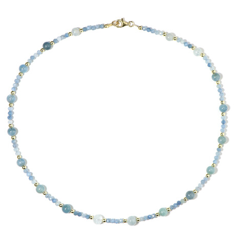 Brasilianischer Aquamarin-Silberhalskette