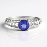 Bague en argent et Tanzanite AAA (Ornaments by de Melo)