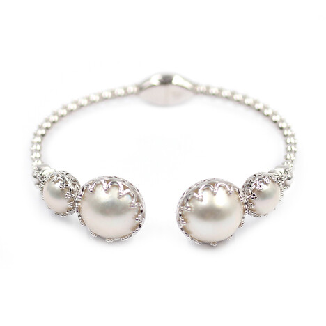 Mabe-Perlen-Silberarmreif (Dallas Prince Designs)