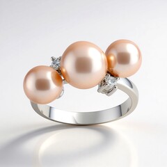 Anello in argento con Perla Ming Porpora