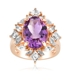 Zilveren ring met een Boliviaanse amethist