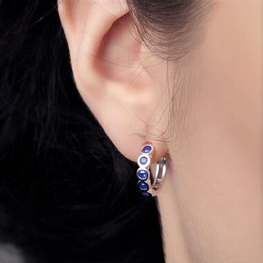 Pendientes en plata con Tanzanita (Pallanova)