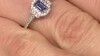 Zilveren ring met een Onverhitte blauwe Ceylon saffier