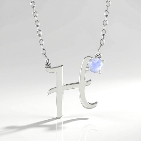 Collana in argento con Pietra di Luna Arcobaleno