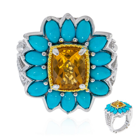 Anello in argento con Citrino (Dallas Prince Designs)