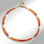 Collana in argento con Opale Arancione d'Etiopia