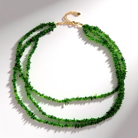 Collana in argento con Diopside Russo