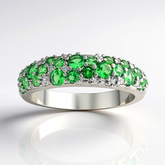 Anello in argento con Tsavorite AAA del Kenia