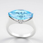 Anello in argento con Topazio Marambaia (de Melo Essence)
